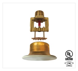 [HD604] HD Concealed Sprinkler, White Cover plate, K-5.6, Std. Response, (68/57 Deg), Catalogue HD 246, Model HD604 [UL Listed]- HD Fire